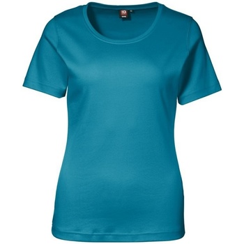 Textiel Dames T-shirts korte mouwen Id  Blauw