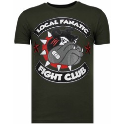 Textiel Heren T-shirts korte mouwen Local Fanatic Fight Club Spike Rhinestone Groen