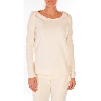 Textiel Dames Sweaters / Sweatshirts Petit Bateau Sweat Shirt en coton enflammé beige coquille Beige