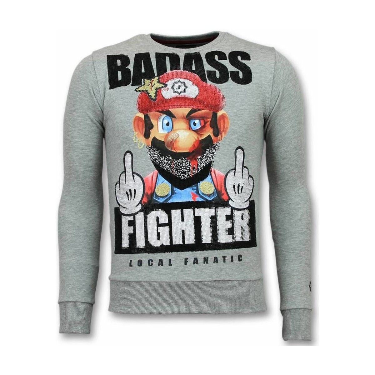 Textiel Heren Sweaters / Sweatshirts Local Fanatic Mario Fight Club Grijs