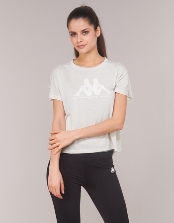 Textiel Dames T-shirts korte mouwen Kappa YERRI Beige / Grijs