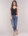 Textiel Dames Boyfriend jeans G-Star Raw 3302 SADDLE MID BOYFRIEND Blauw / Medium / Vintage / Gescheurd