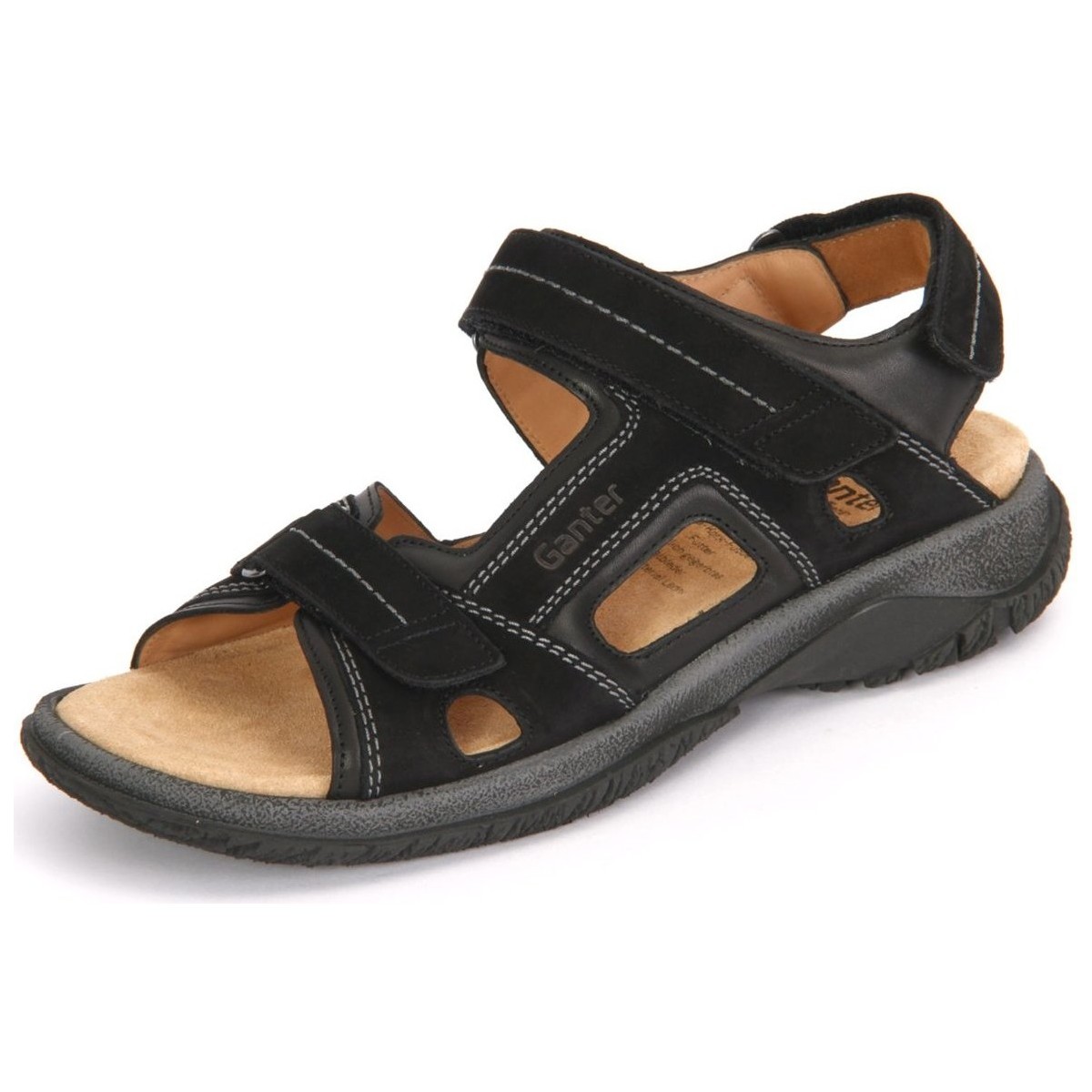 Ganter 257128 - Volwassenen Heren sandalen - Kleur: Zwart - Maat: 44