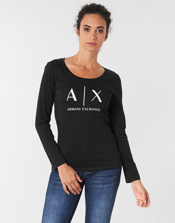 Textiel Dames T-shirts met lange mouwen Armani Exchange 8NYTDG-YJ16Z-1200 Zwart