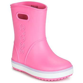 Schoenen Meisjes Regenlaarzen Crocs CROCBAND RAIN BOOT K Roze