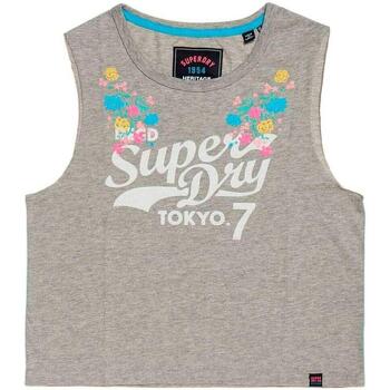 Textiel Dames T-shirts & Polo’s Superdry  Grijs