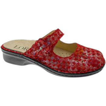 Schoenen Dames Leren slippers Calzaturificio Loren LOM2709ro Rood