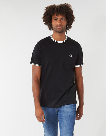Fred Perry TWIN TIPPED T-SHIRT Zwart