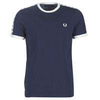 Textiel Heren T-shirts korte mouwen Fred Perry TAPED RINGER T-SHIRT Marine