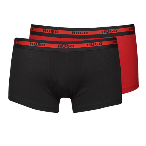 Ondergoed Heren Boxershorts HUGO TRUNK TWIN PACK X2 Zwart / Rood
