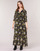 Textiel Dames Lange jurken Ikks BP30195-02 Zwart / Multicolour