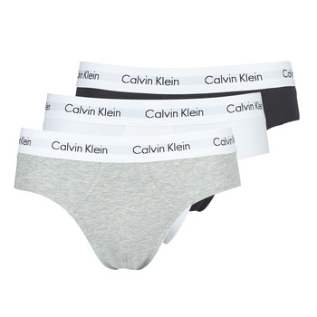 Ondergoed Heren Slips Calvin Klein Jeans COTTON STRECH HIP BREIF X 3 Zwart / Wit / Grijs / Gevlekt