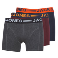 Ondergoed Heren Boxershorts Jack & Jones JACLICHFIELD X 3 Grijs / Zwart / Bordeau