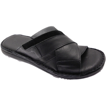 Schoenen Heren Leren slippers Uomodue UD50257ne Zwart
