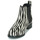 Schoenen Dames Laarzen Betty London HUGUETTE Zwart / Wit / Zebra