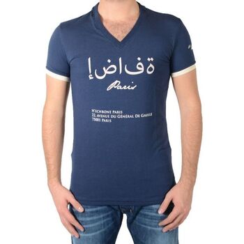 Textiel Heren T-shirts korte mouwen Hechbone Paris 50038 Blauw