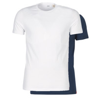 Textiel Heren T-shirts korte mouwen Levi's SLIM 2PK CREWNECK 1 Marine / Wit