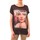 Textiel Dames T-shirts korte mouwen By La Vitrine Tee-shirt T03 Noir Zwart