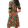 Textiel Dames Jurken Admas Strandjurkje met halve mouwen Hawaii Multicolour