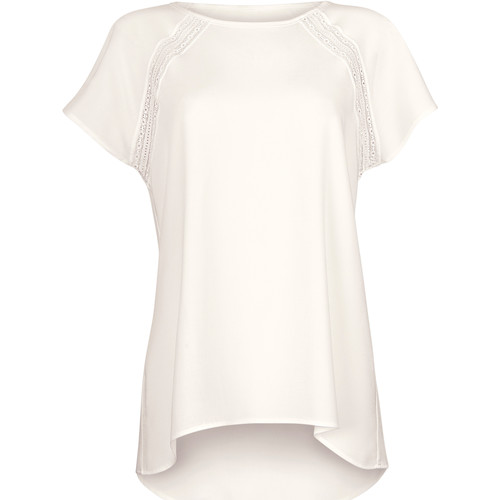 Textiel Dames Tops / Blousjes Lisca T-shirt met korte mouwen Timeless Cheek by Wit