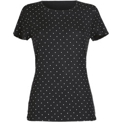 Textiel Dames Tops / Blousjes Lisca T-shirt met korte mouwen Dotty Cheek by Zwart