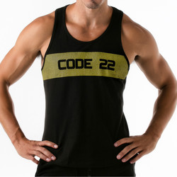 Textiel Heren Mouwloze tops Code 22 Tanktop Wide Stripe Code22 Zwart