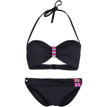 Textiel Dames Bikinibroekjes- en tops Lascana 2-delig bandeau bikiniset Bench Parelmoer Zwart