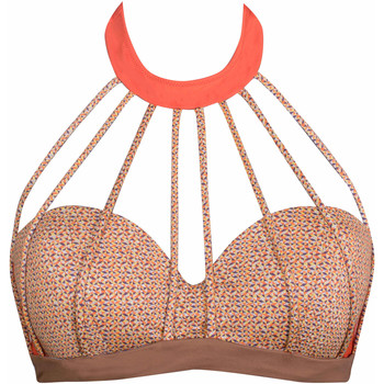Textiel Dames Bikinibroekjes- en tops Luna Bandeautop Pixel Oranjeange