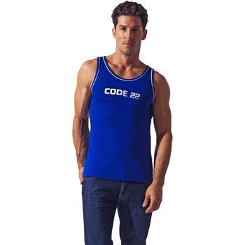 Textiel Heren T-shirts & Polo’s Code 22 Basiscode22 Tank Top Blauw