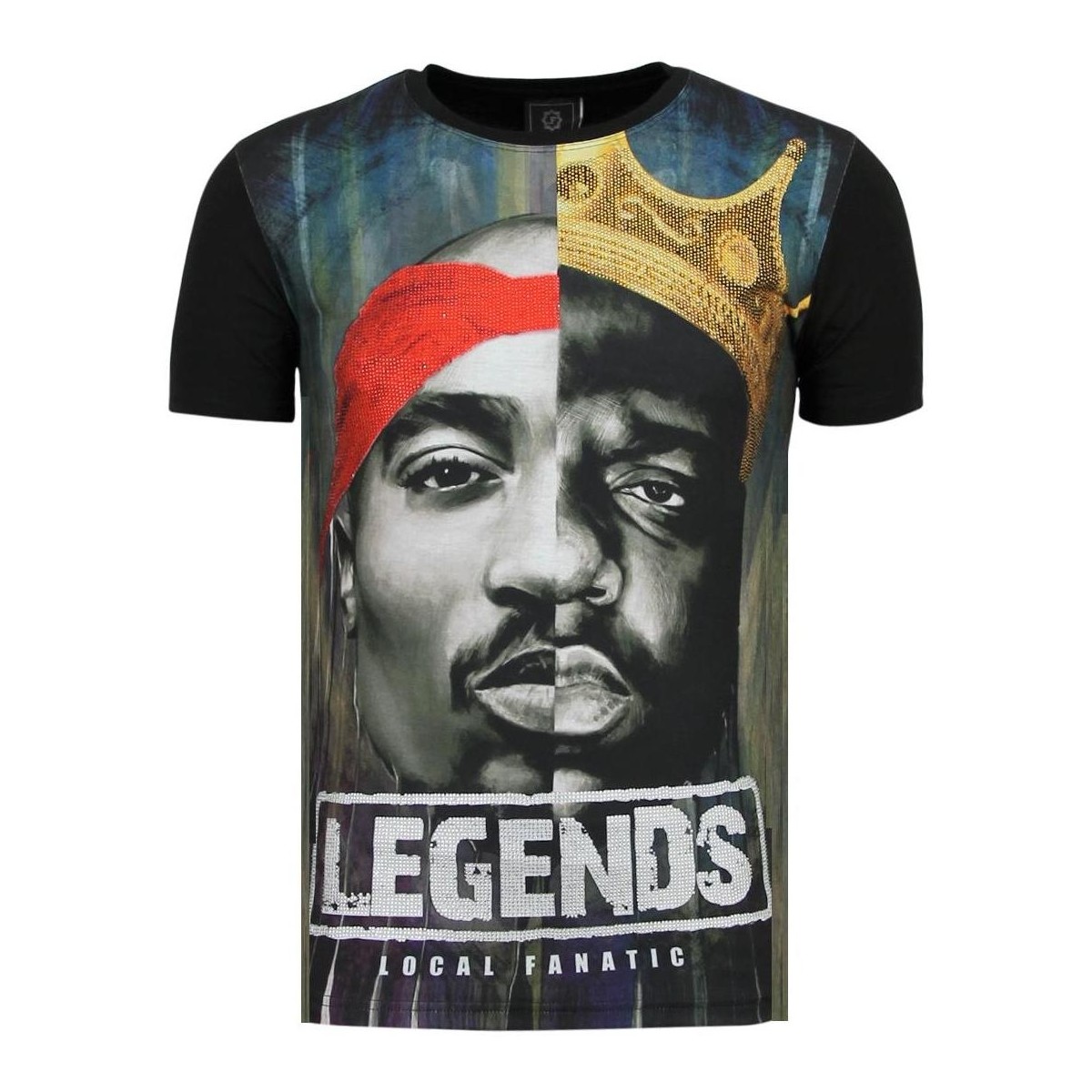 Textiel Heren T-shirts korte mouwen Local Fanatic Christopher Notorious PAC Legends Zwart