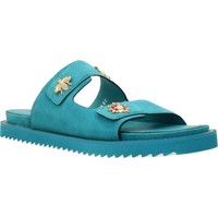Schoenen Dames Leren slippers Elvio Zanon H0503P Blauw