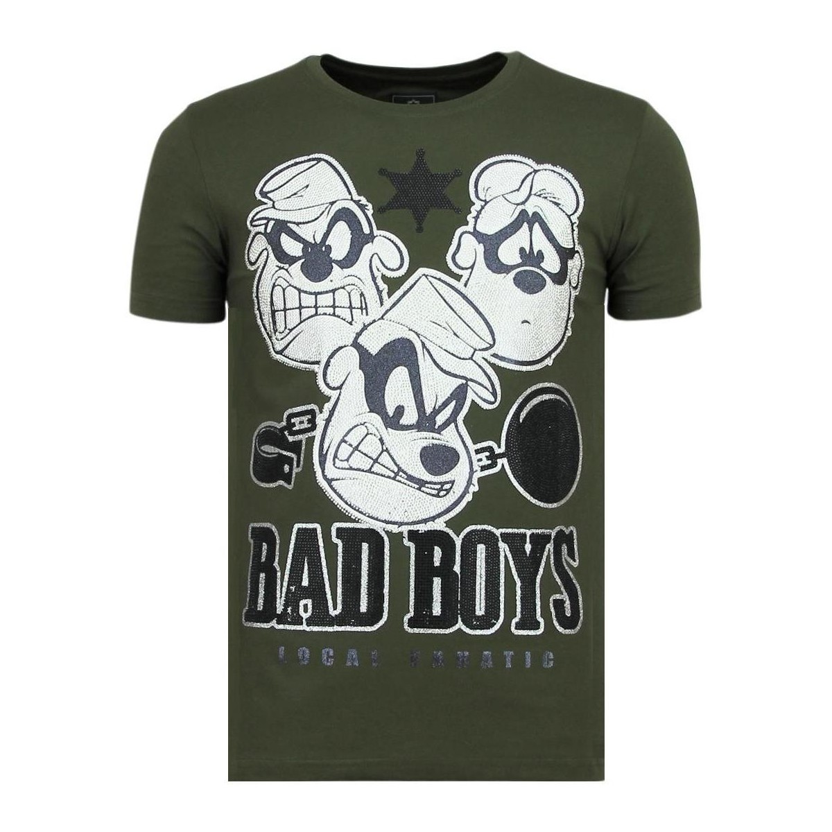 Textiel Heren T-shirts korte mouwen Local Fanatic Beagle Boys Grappige G Groen