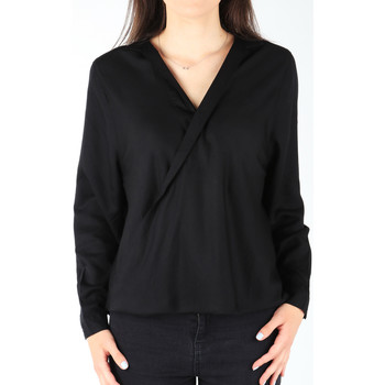 Textiel Dames Overhemden Wrangler L/S Wrap Shirt Black W5180BD01 Zwart