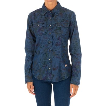 Textiel Dames Overhemden Met 10DCL0058-D484 Blauw
