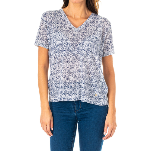 Textiel Dames T-shirts met lange mouwen La Martina JWS011-F7196 Blauw