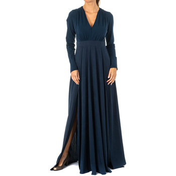Textiel Dames Lange jurken La Martina KWD005-07017 Blauw