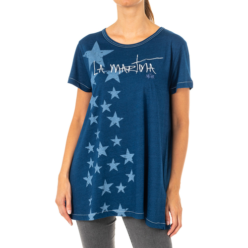 Textiel Dames T-shirts met lange mouwen La Martina LWR304-D7002 Blauw