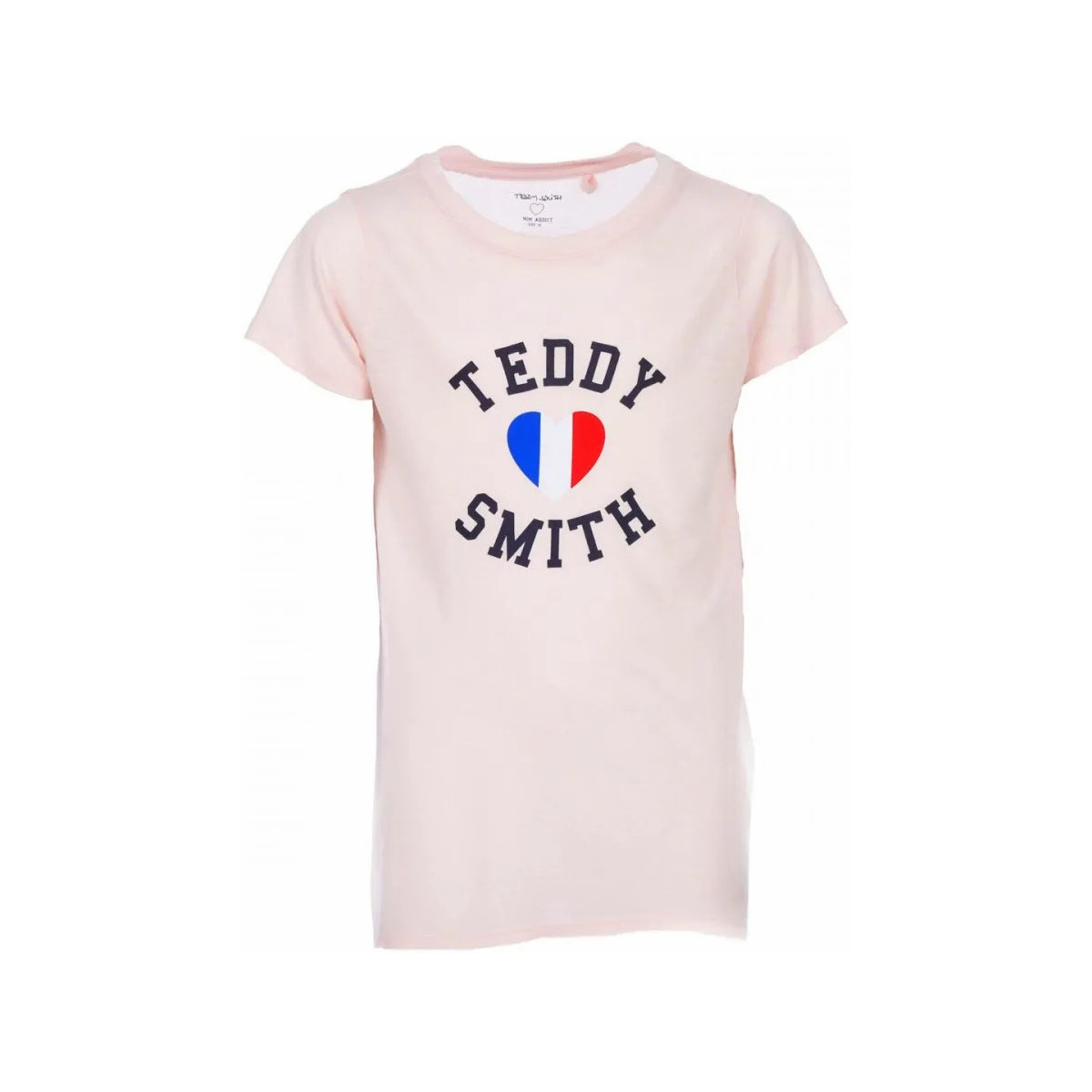 Textiel Meisjes T-shirts korte mouwen Teddy Smith  Roze