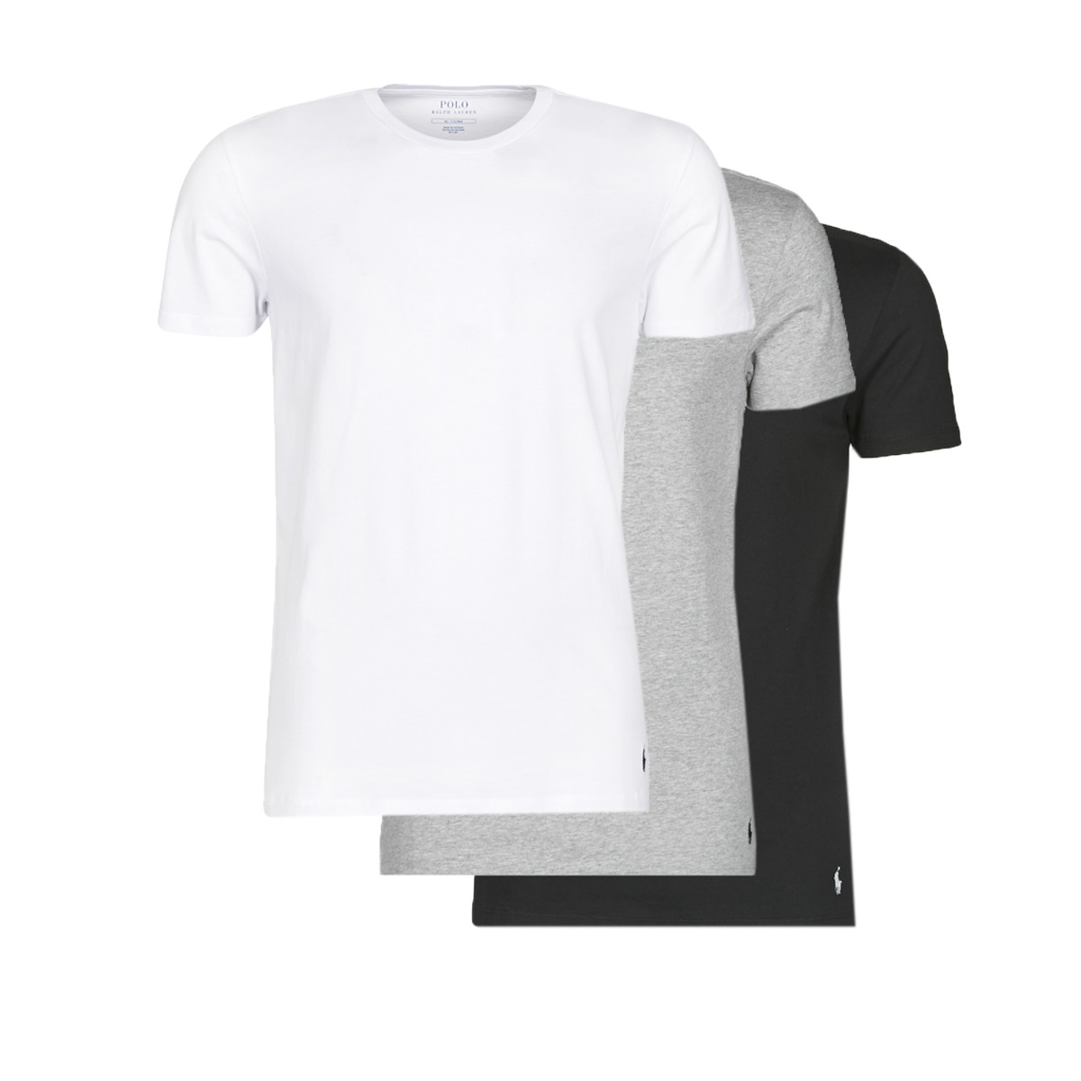 Textiel Heren T-shirts korte mouwen Polo Ralph Lauren 3 PACK CREW UNDERSHIRT Zwart / Grijs / Wit