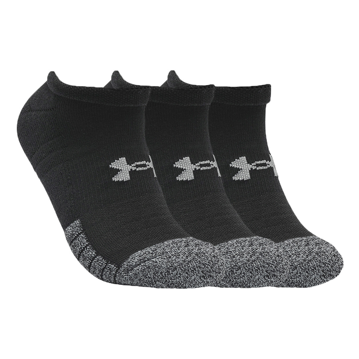 Ondergoed Sportsokken Under Armour HeatGear No Show Socks 3-Pack Zwart
