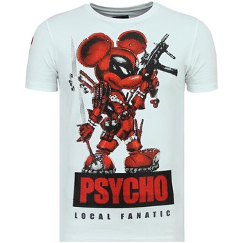 Textiel Heren T-shirts korte mouwen Local Fanatic Psycho Mouse Leuke W Wit