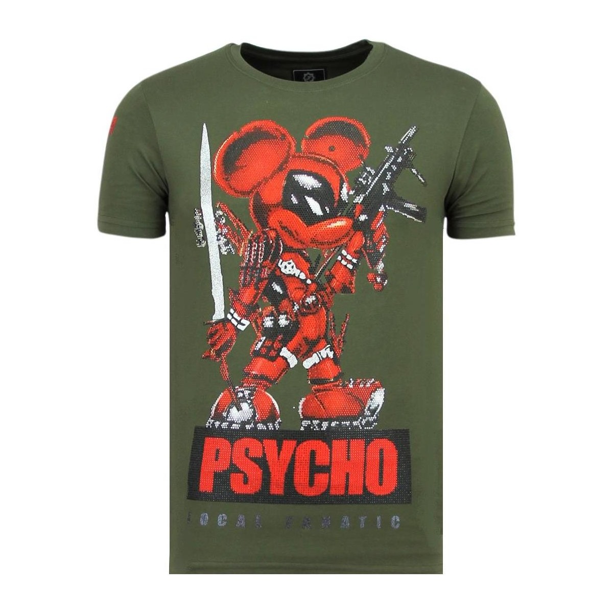 Textiel Heren T-shirts korte mouwen Local Fanatic Psycho Mouse Party G Groen