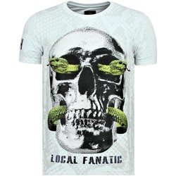 Textiel Heren T-shirts korte mouwen Local Fanatic Skull Snake Strakke W Wit
