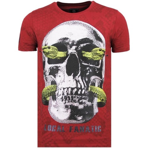 Textiel Heren T-shirts korte mouwen Local Fanatic Skull Snake B Rood