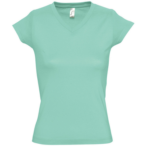 Textiel Dames T-shirts korte mouwen Sols MOON COLORS GIRL Groen
