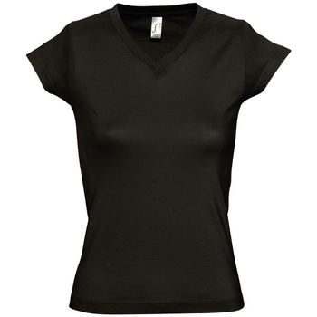Textiel Dames T-shirts korte mouwen Sols MOON COLORS GIRL Zwart