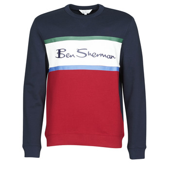 Textiel Heren Sweaters / Sweatshirts Ben Sherman COLOUR BLOCKED LOGO SWEAT Marine / Rood