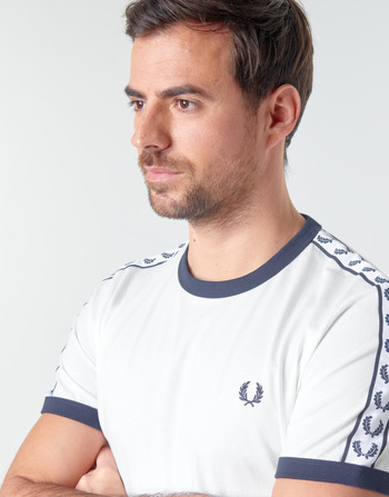 Fred Perry TAPED RINGER T-SHIRT Wit