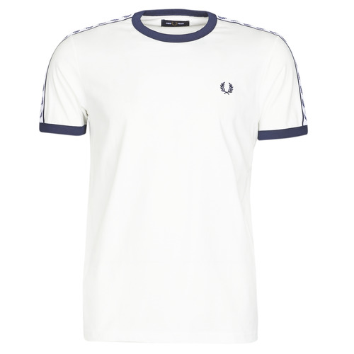 Textiel Heren T-shirts korte mouwen Fred Perry TAPED RINGER T-SHIRT Wit