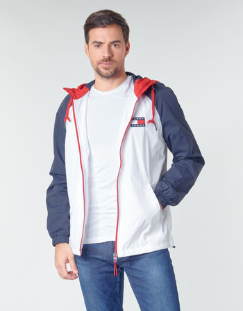 Textiel Heren Wind jackets Tommy Jeans TJM COLORBLOCK ZIPTHROUGH JCKT Wit / Blauw / Rood
